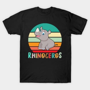 Vintage Retro Rhinoceros T-Shirt